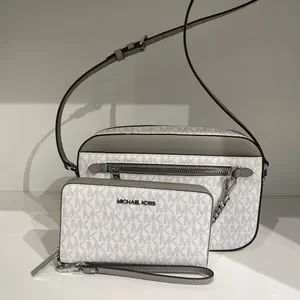 Michael Kors Bags 2 Pcs Jet Set Travel Crossbody Abs Wristlet